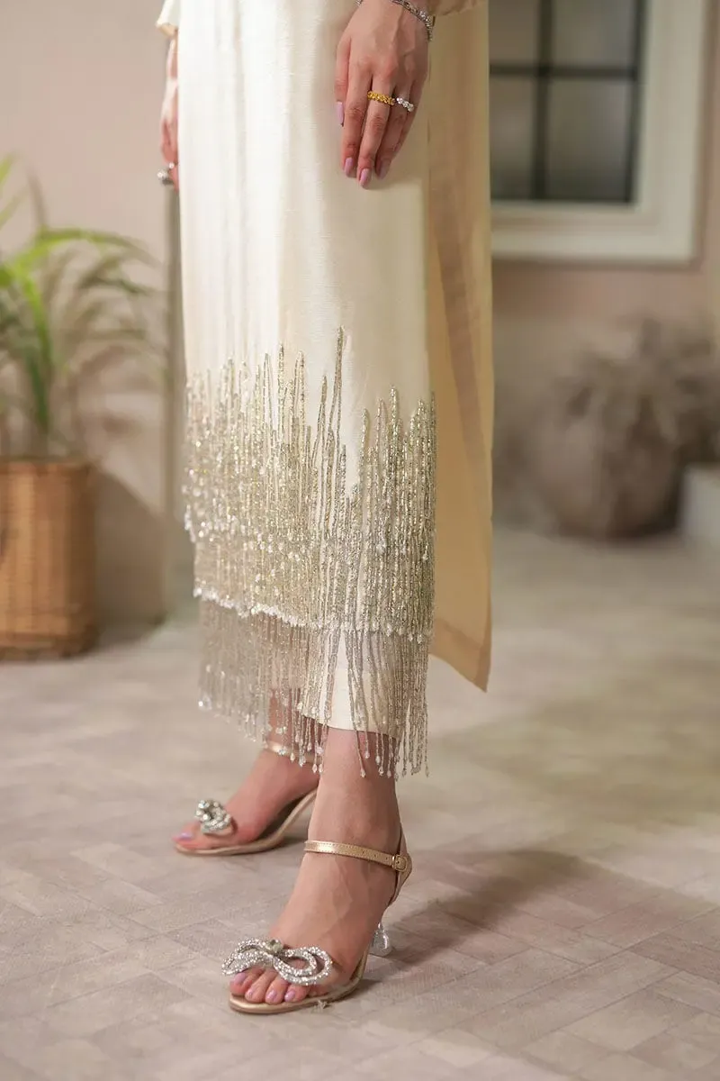 WhatsAppImage2024-09-23at12.59.3 Ivory pearl silk suit styled for luxury wedding events showing complete Pakistani designer ensemble with organza dupatta