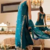 Hurry! Teal Blue Dress – Timeless Beauty 2025 trend Shop Now Teal Blue Dress with exquisite embroidery and a flattering silhouette, crafted for luxury and sophistication.