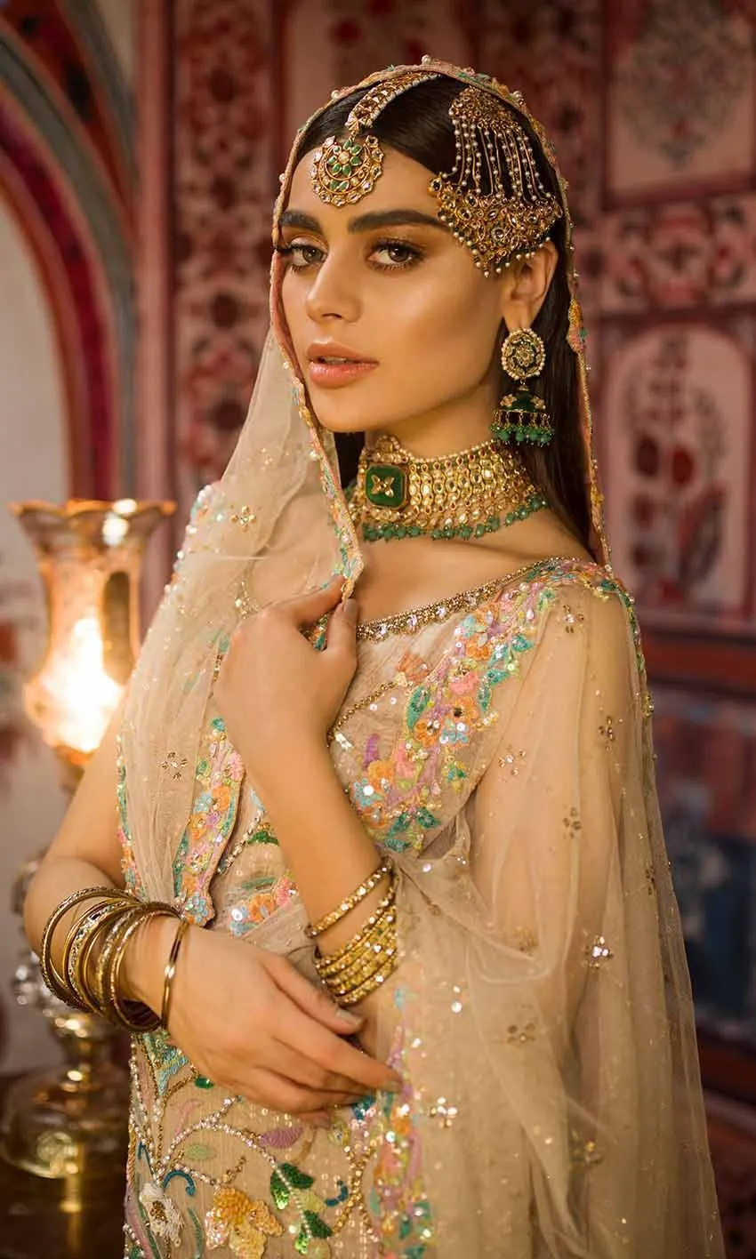 Noor ensemble net dupatta with delicate sequin embellishments