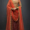 Gulnar Anarkali gown featuring floral and paisley motifs