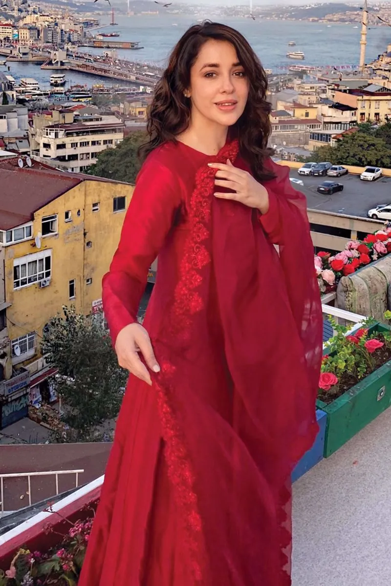 Red Silk Dress – Up to 40%off, Luxurious Feel – Only 2 Left! Elegant red silk dress featuring fine craftsmanship and intricate embellishments, available in limited quantities.