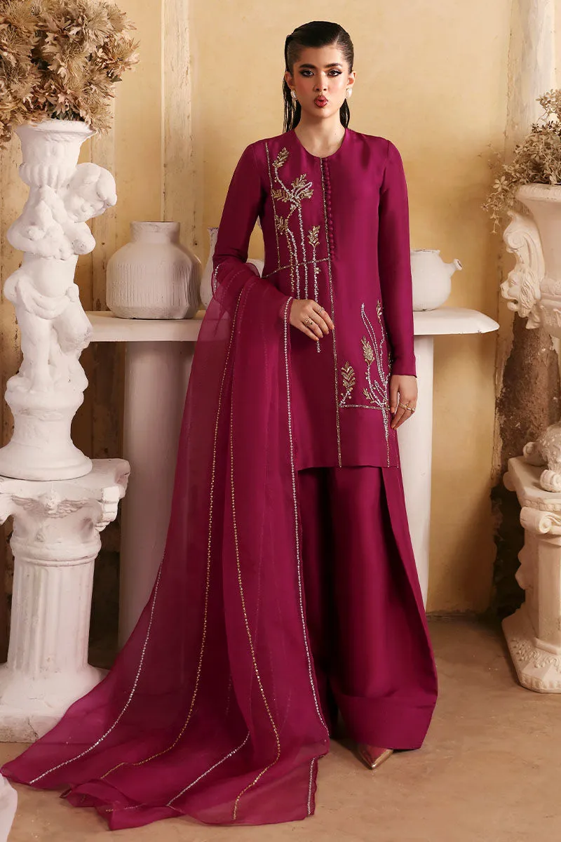 1️⃣ Purple Silk Suit for Women with Raw Silk Shirt & Shalwar
