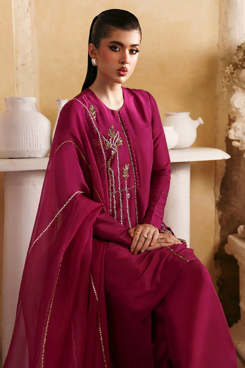 3️⃣ Purple Silk Suit for Women with Lustrous Korean Raw Silk Fabric