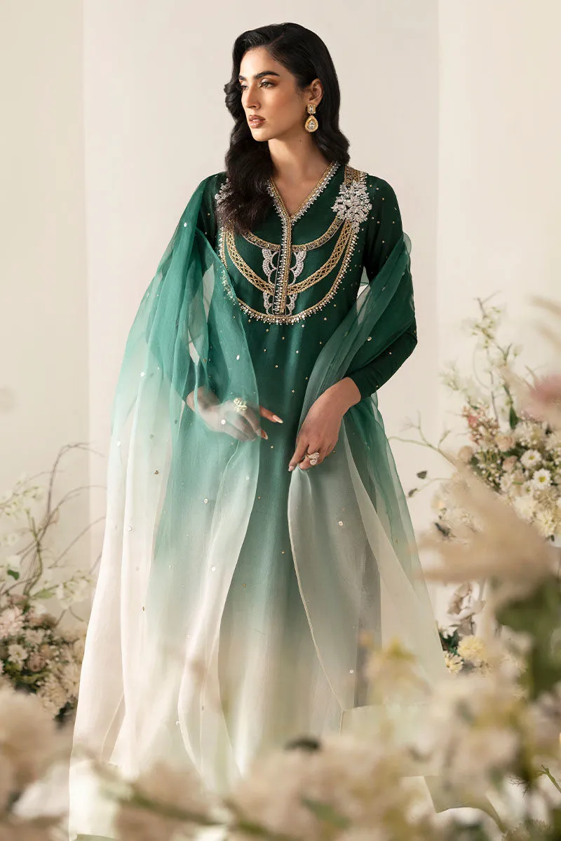 5️⃣ Green Embellished Kaftan – Exclusive Designer Wear with Elegant Embroidery