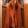 Tangerine Embroidered Silk Outfit ???? – Delicate Floral Detailing ????
