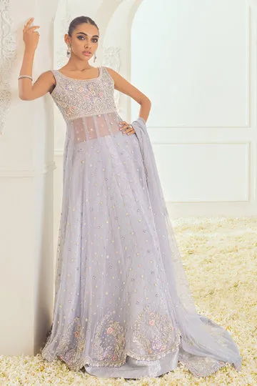 Pishwas Bridal Gown Lavender with Intricate Embroidery