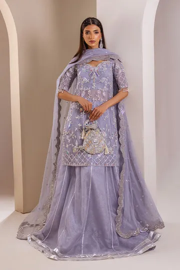 Purple Bridal Gharara – Jamawar Lehenga with Gota Border