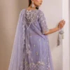 Purple Gharara – Handworked French Net Shirt with Mirror Detail
