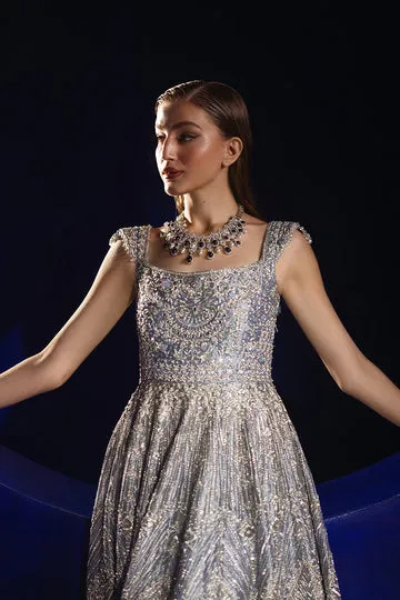 Moonlight Bridal Gown – Stunning silver stone accents ✨