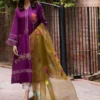 Magenta Mustard Raw Silk Kurta with Organza Dupatta – Luxury styling.