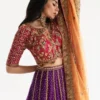 Bridal Lehenga Choli - Back View Showing Detailed Tassels