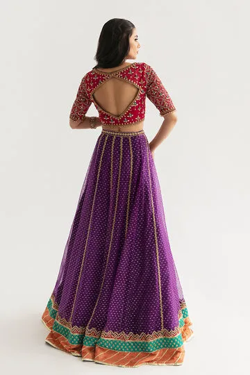 Bridal Lehenga Choli - Intricate Peach Zaari Dupatta