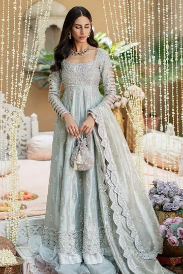 Ice Blue Bridal Lehenga – Stunning Silver Accents 💙