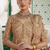 Bride Wearing Gold Masuri Bridal Dress
