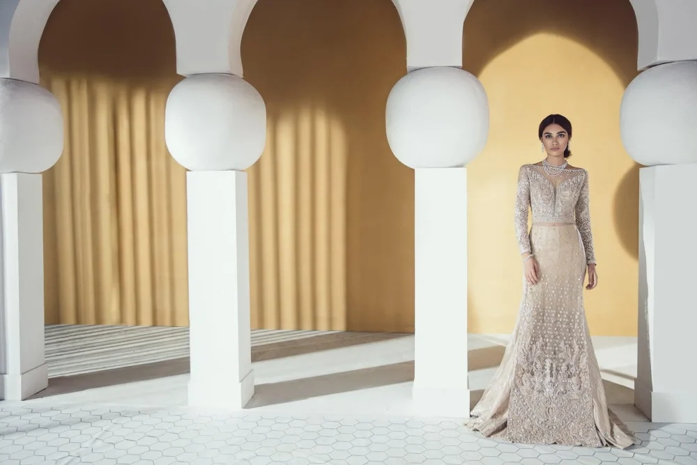 Handworked Net Top with Intricate Detailing