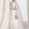 Ivory Sharara with Sequin Spray and Organza Dupatta