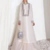 Elegant Ivory Sharara with Silver Embellished Raw Silk Shirt