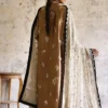 Antique Gold Chogha with Adda Work and 3D Floral Embellishments