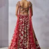 Zardozi Work Bridal Lehenga for a Royal Bridal Look in Wine