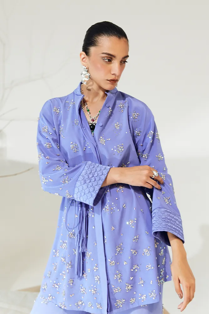 Periwinkle Soft Blue Matching Separates with Handpicked Stones