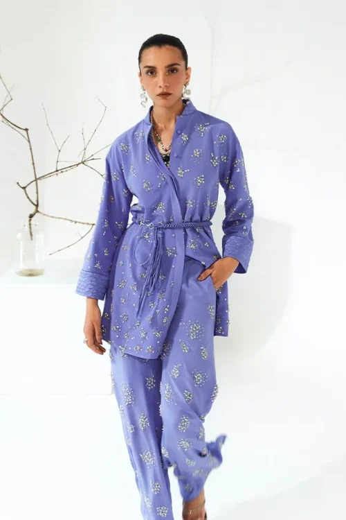 Periwinkle Soft Blue Matching Separates with Handpicked Stones Periwinkle Soft Blue Matching Separates with Handpicked Stones