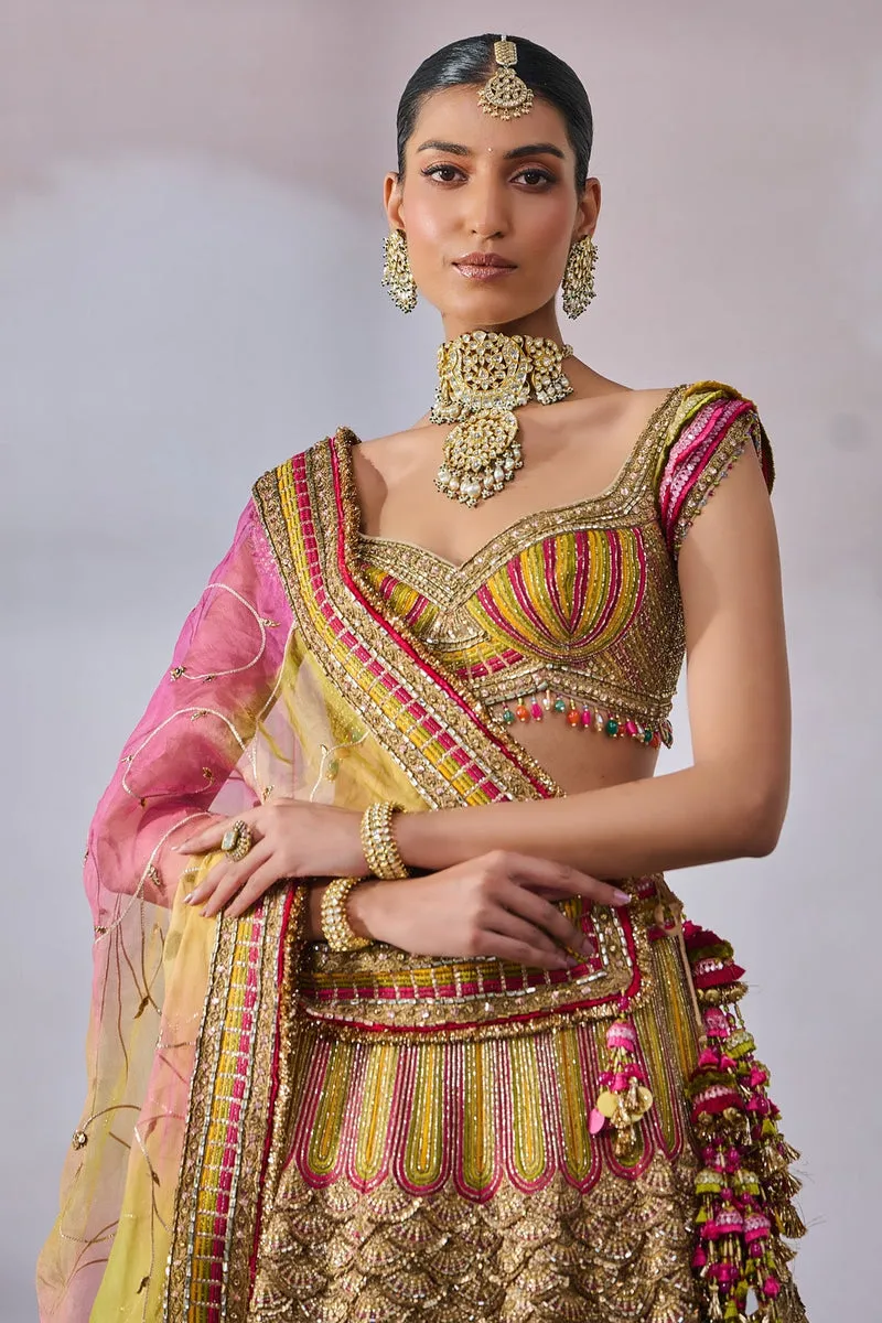 Phulkari Tulle Blouse with Sequin Embroidery – Ethnic Elegance