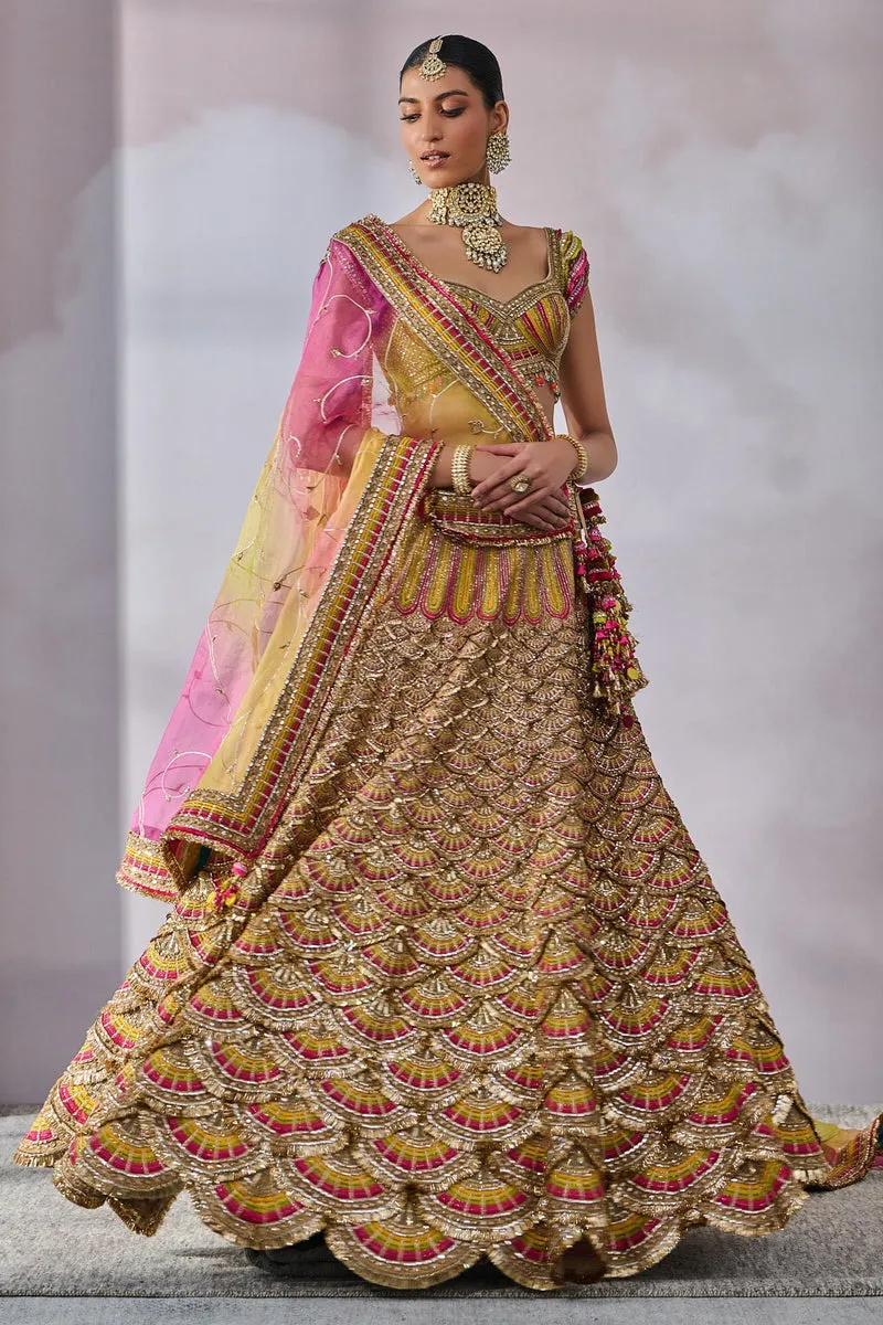 Phulkari Punjabi Handcrafted Lehenga for Brides & Festivities