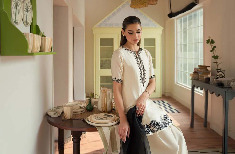 6️⃣ Embroidered Sheesha Silk Suit – Limited Edition Designer Outfit with Korean Raw Silk Shalwar