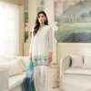 1️⃣ Hand Embellished Sheesha Silk Suit for Women with Crystal & Pearl Embroidery
