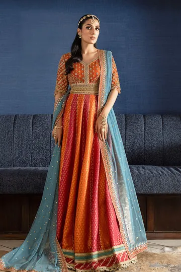 Bridal Lehenga – Elegant jamawar lehnga in two-tone hues
