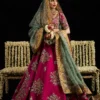 Deep Pink Satin Silk Lehenga with Intricate Hand-Embellishments Deep Pink Satin Silk Lehenga with Intricate Hand-Embellishments
