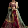 Deep Pink Satin Silk Lehenga with Intricate Hand-Embellishments Deep Pink Satin Silk Lehenga with Intricate Hand-Embellishments