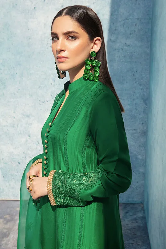 Emerald Green Bridal Dress Sleeves with Intricate Embroidery