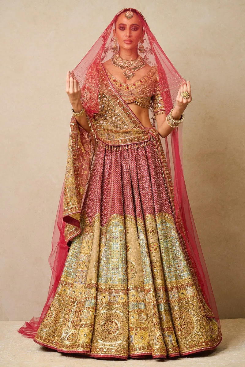 Byzantium Wine Zardozi Lehenga – Luxury Bridal Wear 30%off 2️⃣ Byzantium Wine Lehenga – Luxury Bridal Wear with Crystals