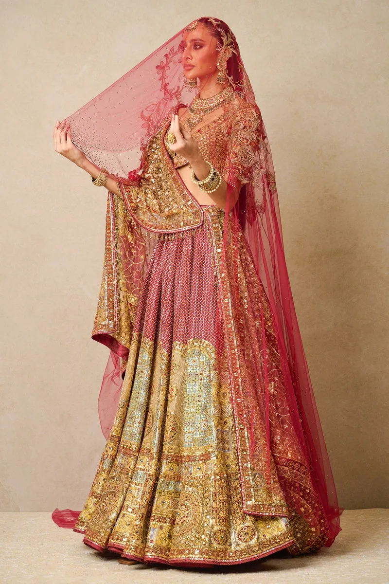 Byzantium Wine Zardozi Lehenga – Luxury Bridal Wear 30%off 3️⃣ Byzantium Wine Lehenga in Silk Dupion with Sheer Silk Dupatta