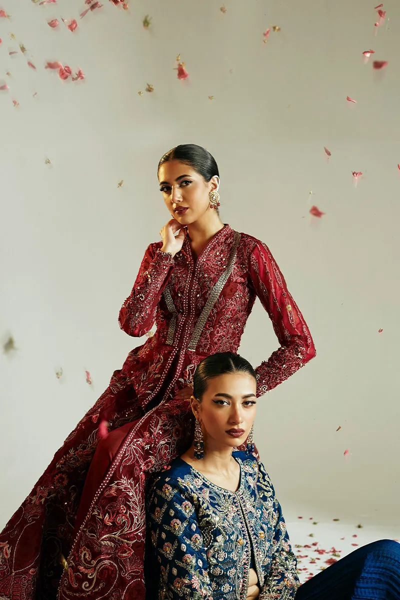 Ivory Raw Silk Short Shirt with Floral Embellishments