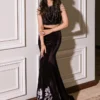 Dark Purple Velvet Fish Tail Lehenga & Blouse