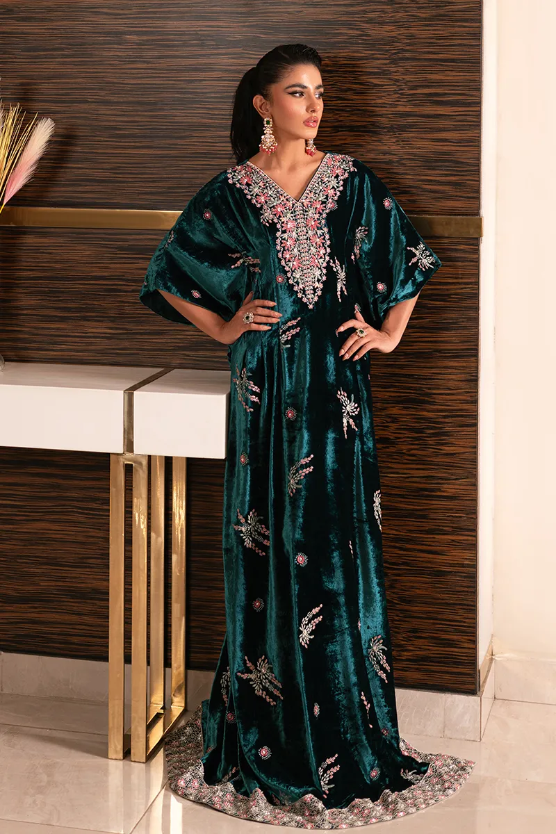 Teal Green Velvet Short Shirt