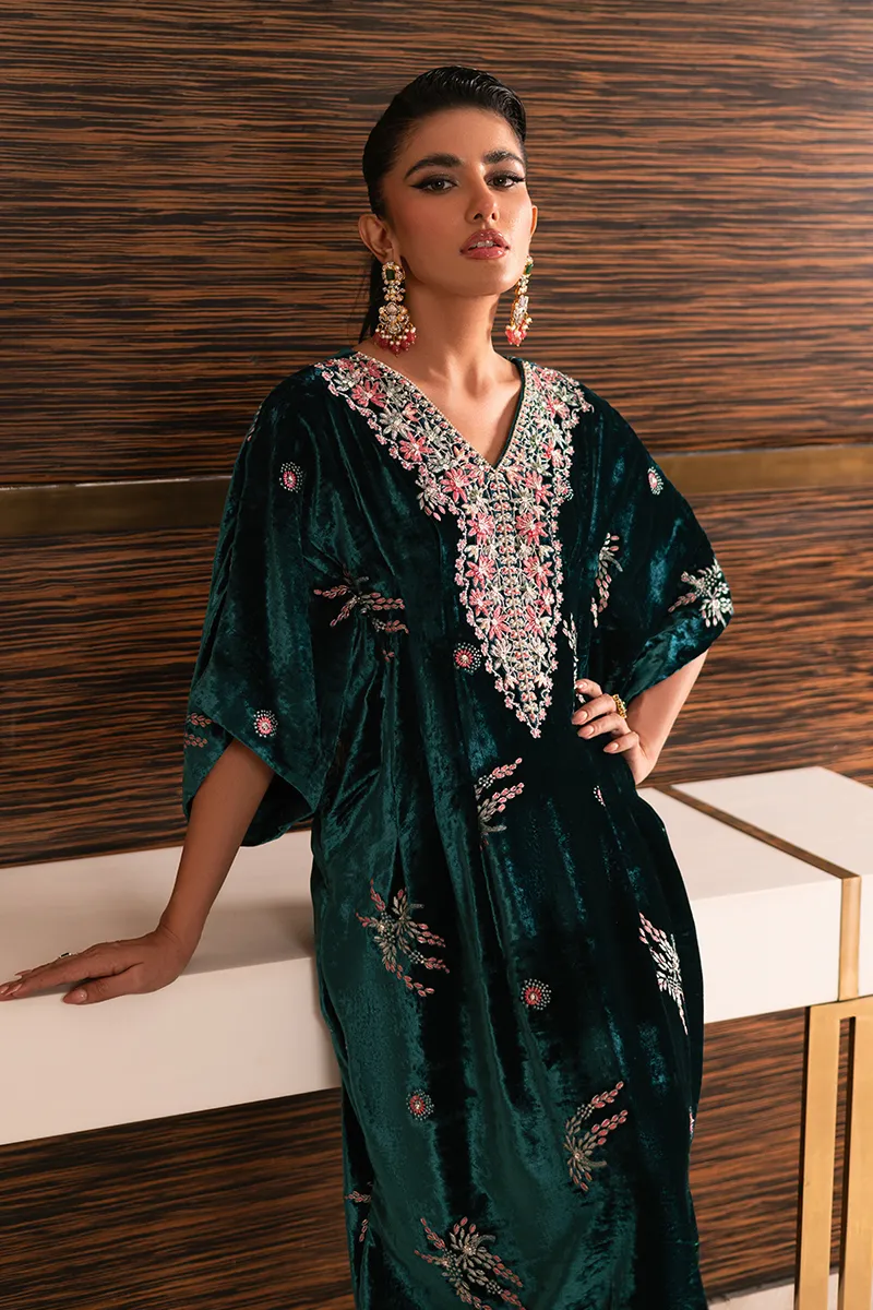 Teal Green Velvet Short Shirt