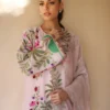 Ivory Raw Silk Short Shirt with Intricate Floral Embroidery
