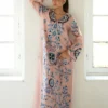 Salmon Kaftan with Flared Sleeves
