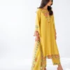 Turmeric Shirt Multicolored Aari Embroidery