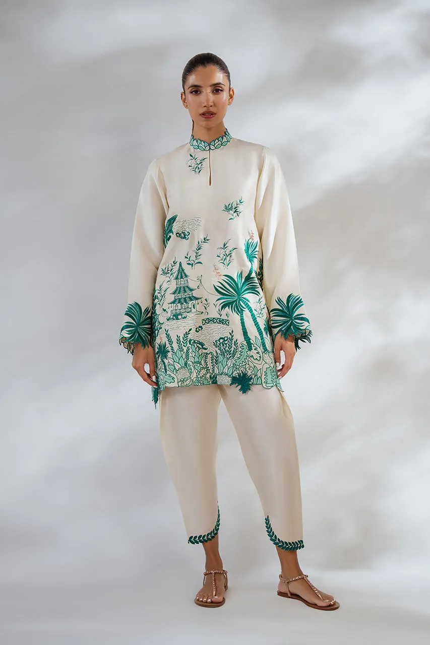 Printed Co-ord Set Emerald Print