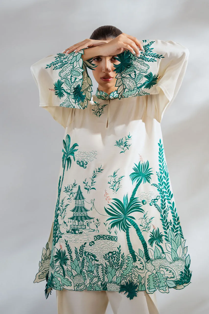 Printed Co-ord Set Emerald Print