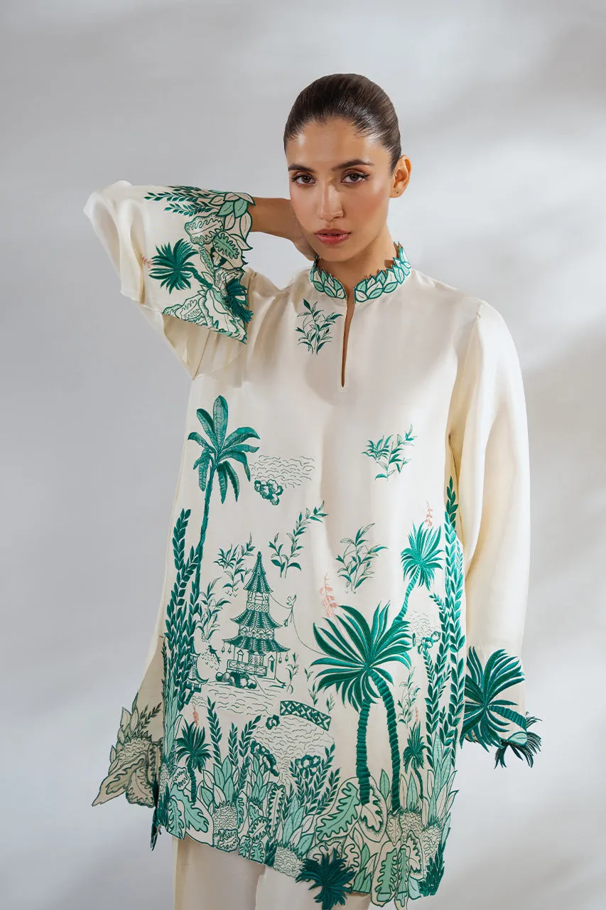 Printed Co-ord Set Emerald Print