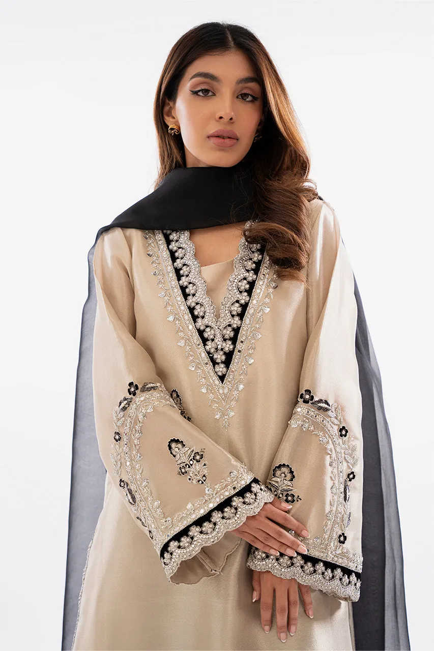 Ivory Raw Silk Short Shirt – Embroidered Details Ivory Raw Ivory Raw Silk Short Shirt – Embroidered Details Silk Short Shirt – Embroidered Details