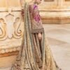 Gold Lehenga Choli – with Fuchsia & Green Embroidery