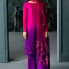 Fuchsia Pink Dress Full Set with Embroidered Daman