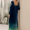 Velvet Kaftan Side and Sleeve Embroidery - Velvet Kaftan 2025