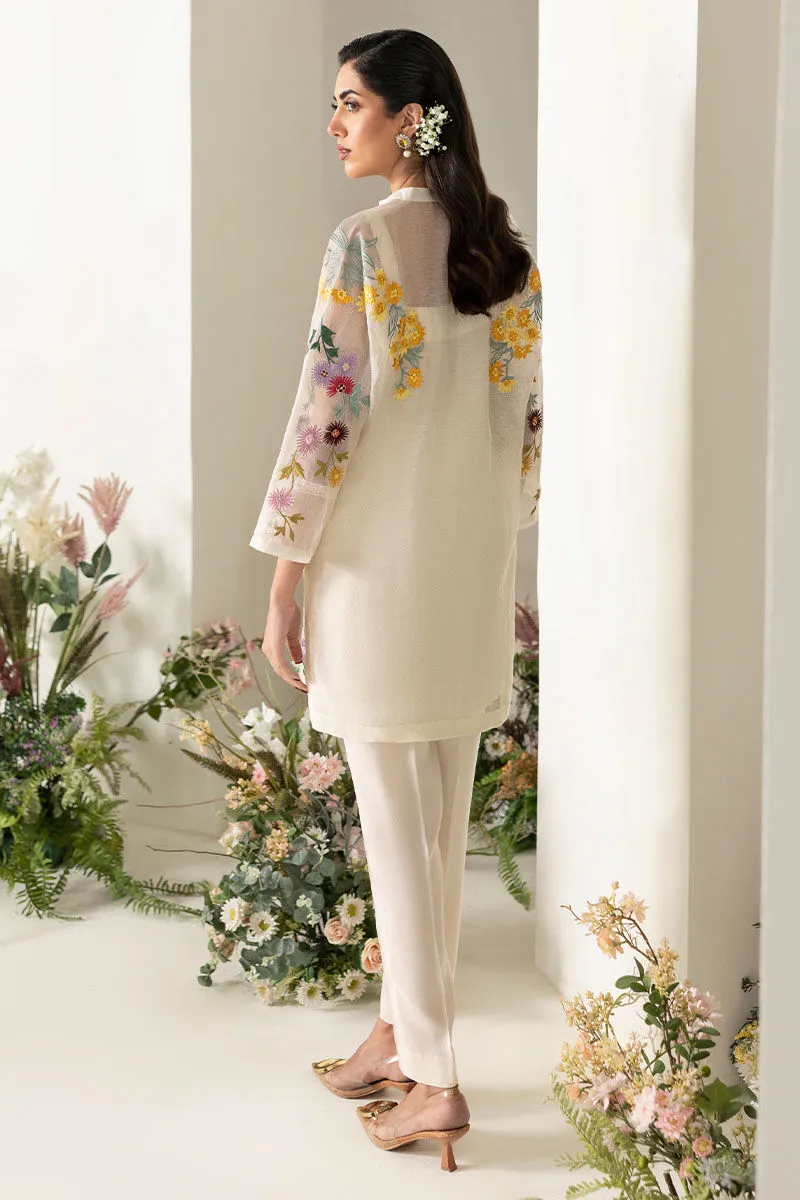 Pearl shirt dress 2025 showcasing back embroidery details